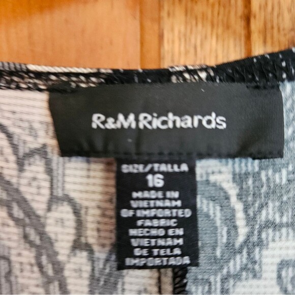 R & M Williams Women's 16 Dress And Jacket Black With Tan Patterned Detail - Picture 5 of 6